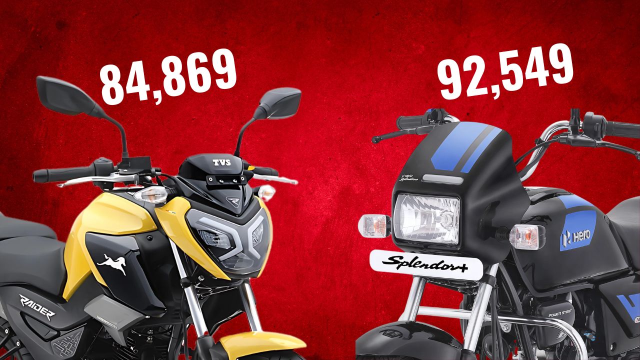 Hero Splendor Plus Xtec VS TVS Rider